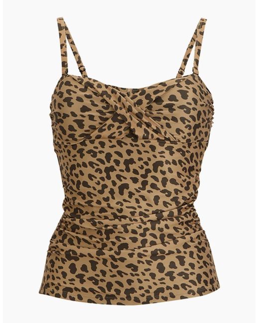 Regatta Brown Ladies Aceana Iii Leopard Print Tankini Top