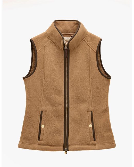 Joules Brown Heritage Tan Regular Fleece Gilet