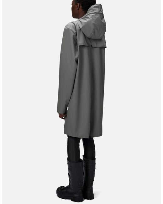 Rains Gray Long Jacket