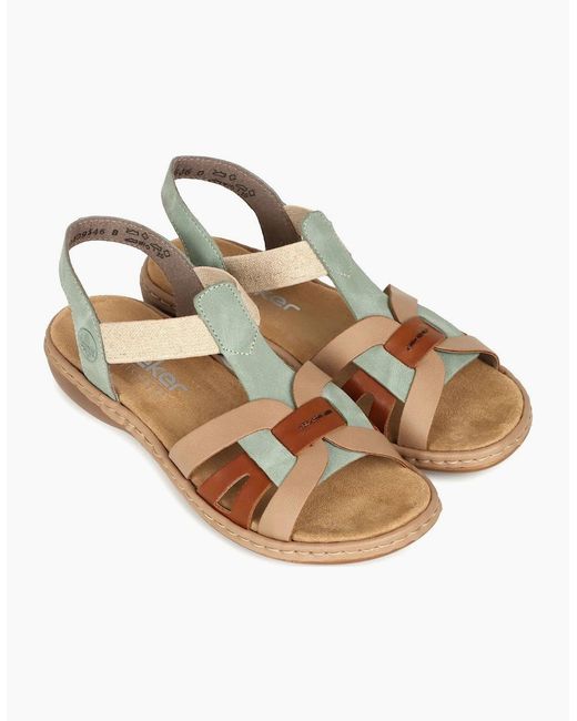 Rieker Metallic Globe Sandals
