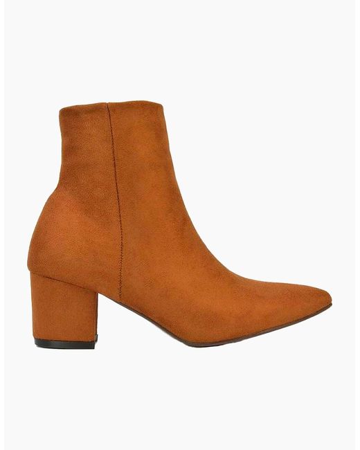 XY London Brown Ladies Ayda Pointed Ankle Boots