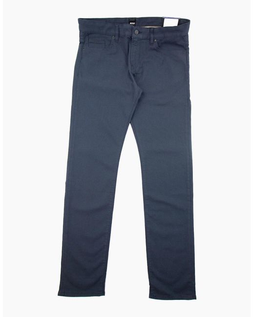 Boss Blue Delaware3-1-20 Micro Structured Stretch Jean Dark 001 for men