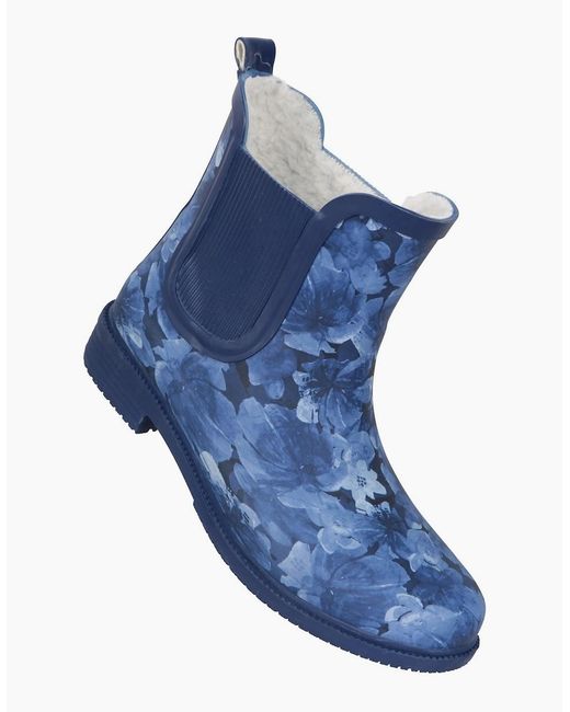 Mountain Warehouse Blue Ladies Floral Rubber Wellington Boots