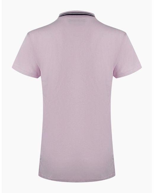 Love Moschino Purple Small Box Logo Polo Shirt