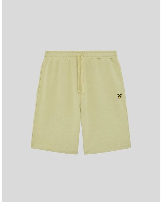 Lyle & Scott White Cotton Sweat Shorts for men