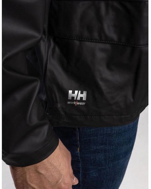 Helly Hansen Black Workwear Voss Adults Rain Jacket
