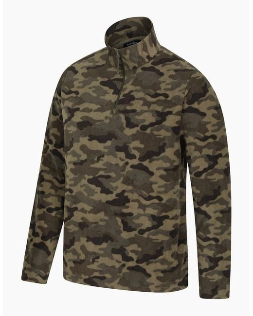 Mountain Warehouse Green Camber Ii Half Zip Fleece Top for men