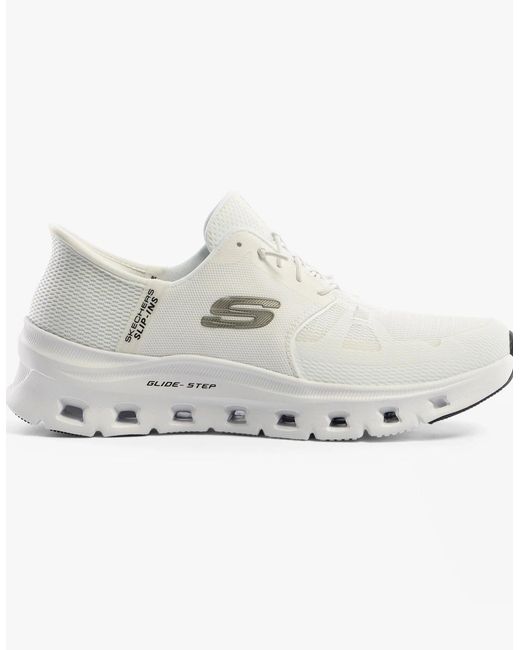 Skechers Metallic 150420/Wht Glide-Step Pro Trainers