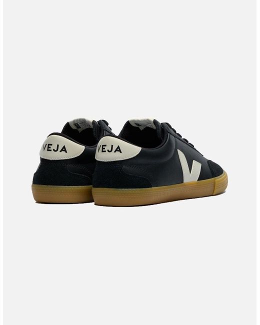 Veja Black Volley O.T Leather Trainer/Pierre for men