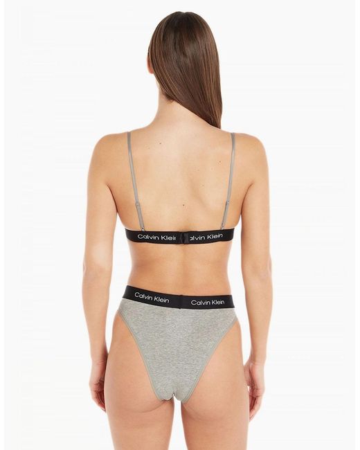 Calvin Klein Gray Ck 1996 Unlined Triangle Bra, Heather