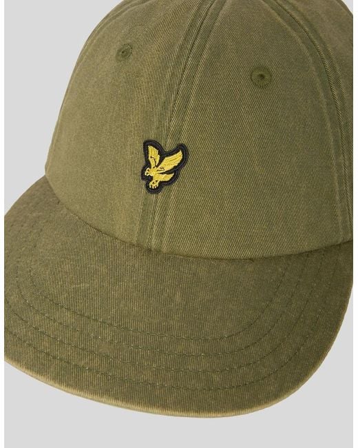 Lyle & Scott Green Washed Cap for men