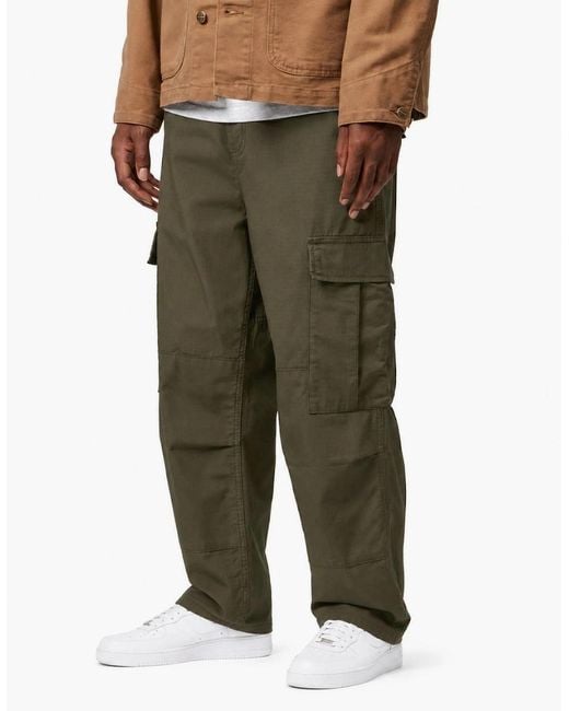 Carhartt Green Regular Cargo Pant Cypress Rinsed for men