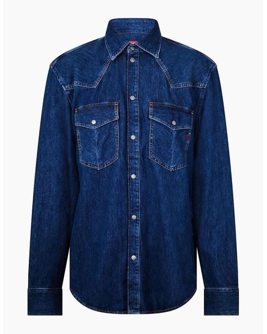 DIESEL Blue D Ocean Cowboy Shirt for men