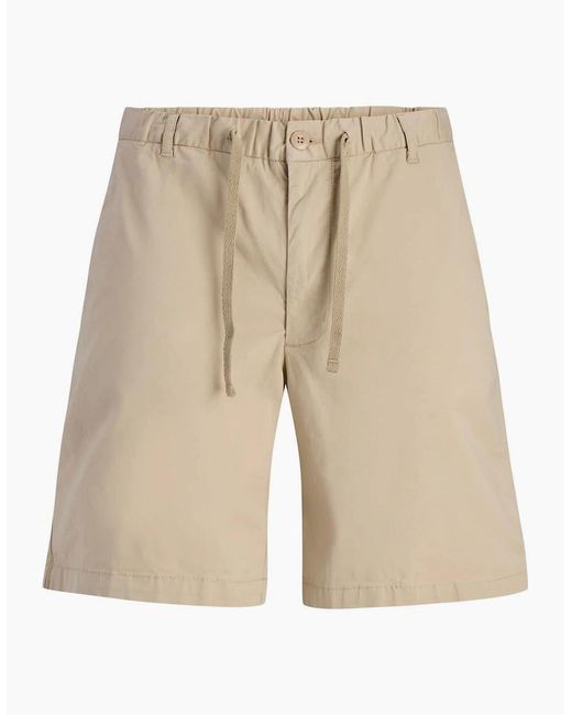 Jack & Jones Natural Solid Patterned Bermuda Shorts for men