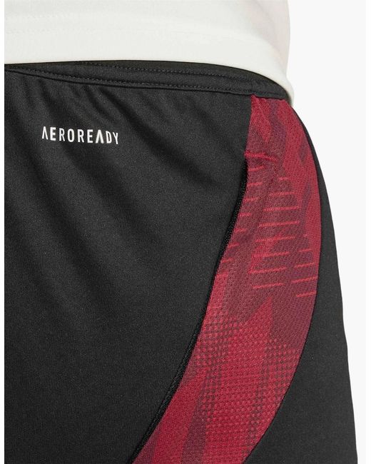 Adidas Black Mufc Solid Patterned Bermuda Shorts for men