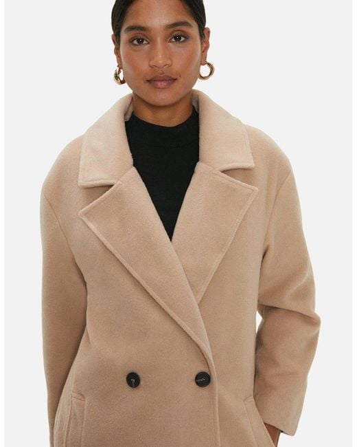 Dorothy Perkins Blue Ladies Double-Breasted Longline Coat