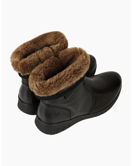 Caprice Black Bella Warm Lined Ankle Boots