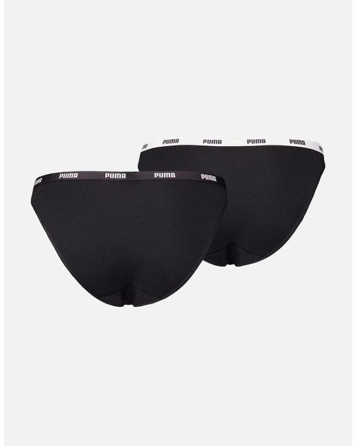 PUMA Blue 2-Pack Classic Logo Low-Rise Bikini Briefs