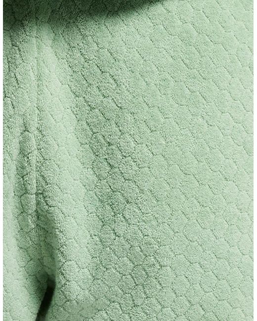 Lyle & Scott Green Honeycomb Effect Towelling Shorts for men