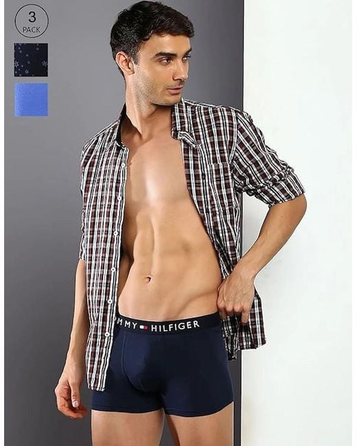 Tommy Hilfiger Blue Trunks 3 Pack Soft Trunks for men