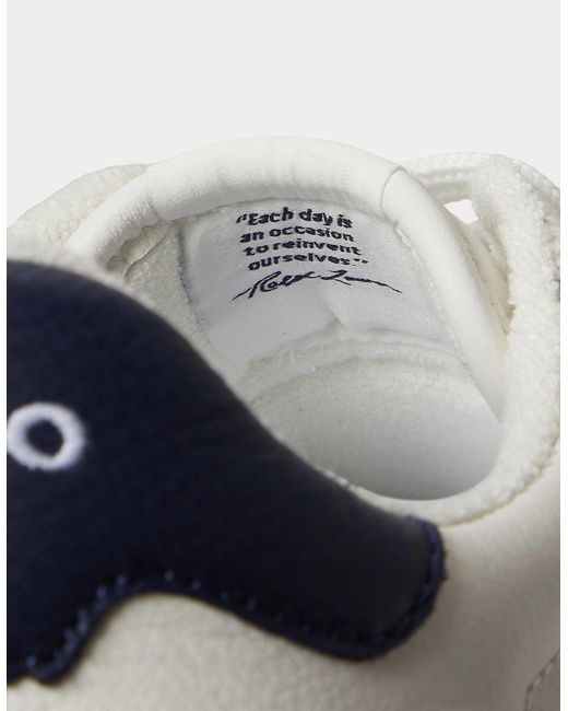 Polo Ralph Lauren White Court Vlc Pp Court Trainers Deckwash for men