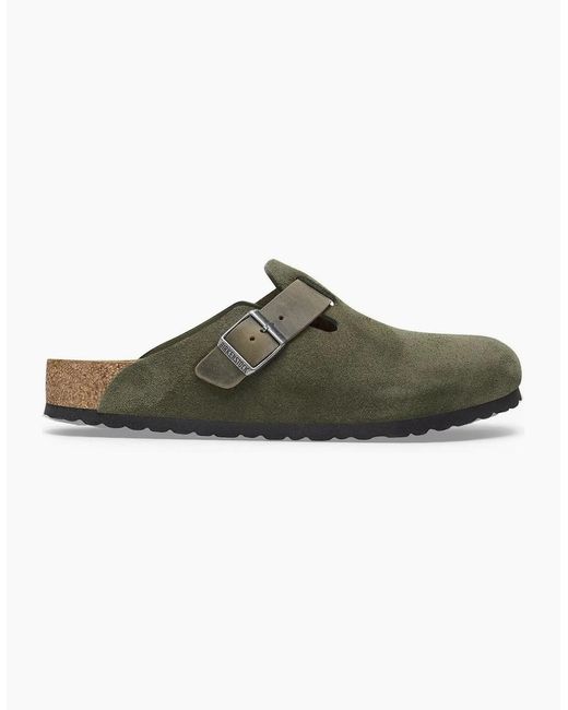 Birkenstock Boston Brown Suede Sandals for men