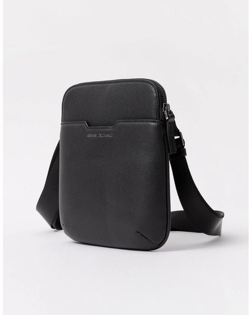ARMANI EXCHANGE Black Slim Envelope Messenger Bag for men
