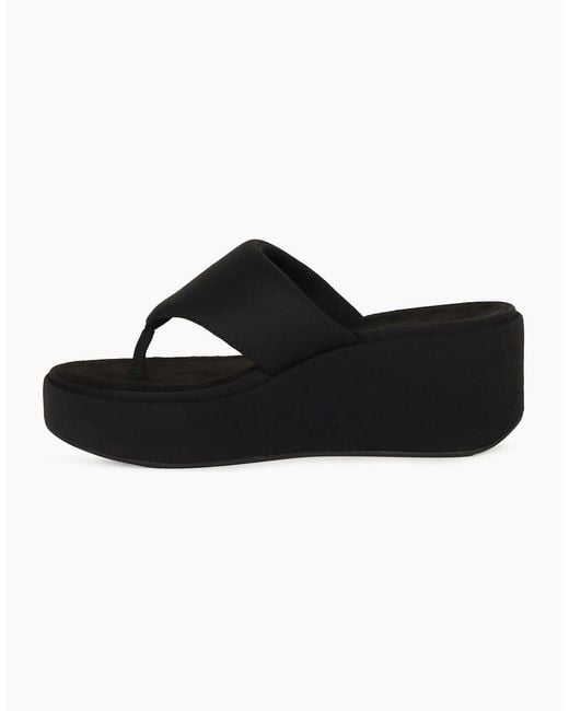 Fitflop Black Platform Wedge Sandals