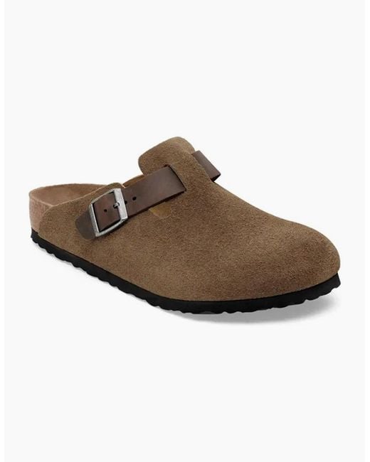Birkenstock Boston Brown Clogs Dark Tea for men