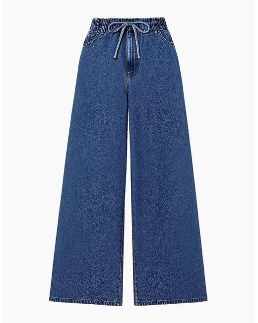 Ro&zo Blue Denim Drawstring Wide Leg Jeans