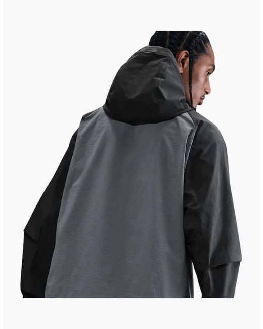Nike Gray Tech Windrunner Woven Smoke Jacket for men