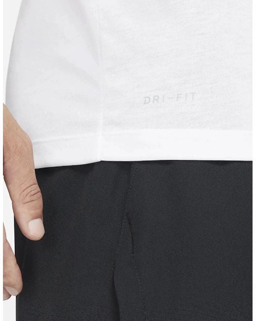 Nike White Pro Dri Fit Sportswear T Shirt for men