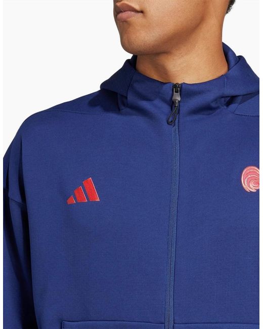 Adidas Blue Trvl Fz H M Tracksuit Top for men
