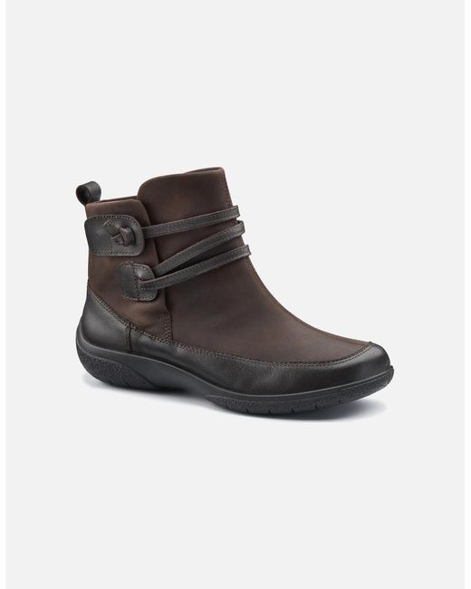 Hotter Black Rumble Wide Fit Ankle Boots