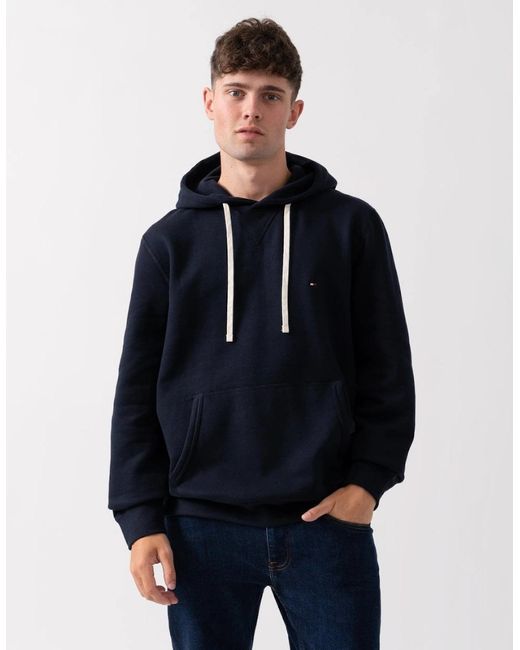 Tommy Hilfiger Blue Essential Fleece Hoodie for men