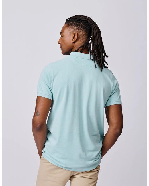 aubi Blue Oliver Pique Polo for men