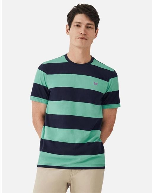 Crew Green Newton Stripe T-Shirt for men