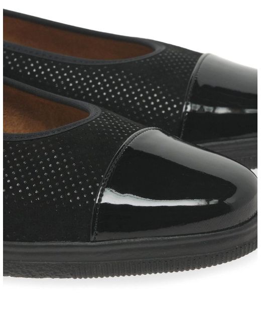 Gabor Black Petunia Accent Low Heeled Pumps