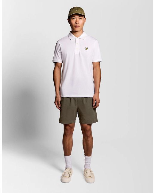 Lyle & Scott White Cotton Twill Shorts for men