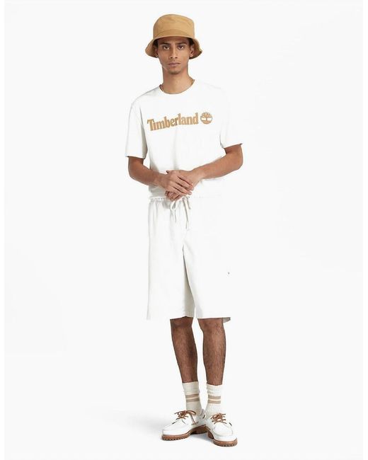 Timberland White Kennebec River Linear Logo Short Sl for men