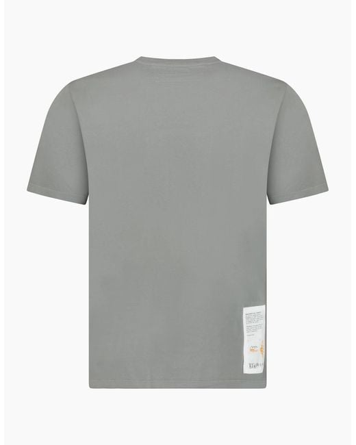C P Company Gray Graphic Logo T-Shirt for men