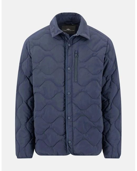 Fynch-Hatton Blue Lightweight Quilted Jacket Dark for men