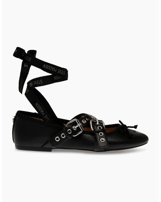 Steve Madden Black Baylen Flat Slippers
