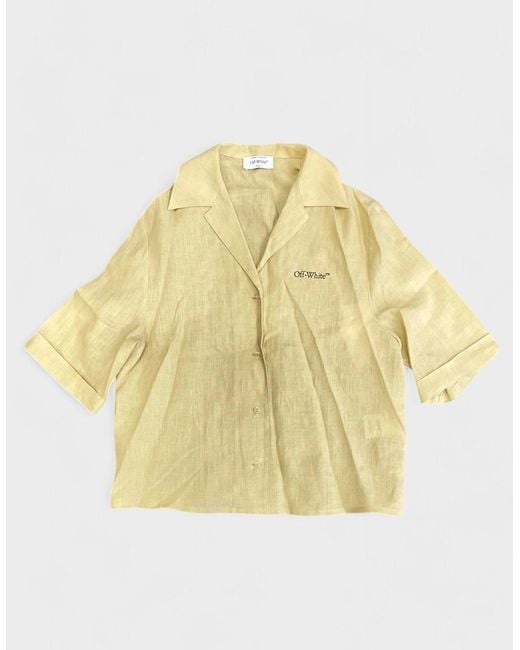 Off-White c/o Virgil Abloh Metallic Linen Shirt