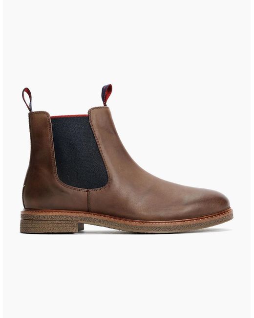 Ben Sherman Brown Walker Chelsea Leather Boots for men
