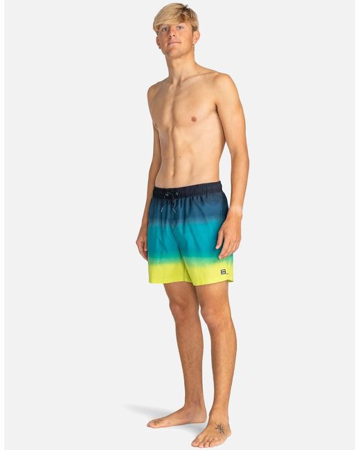 Billabong Blue All Day Fade Layback 16" Swim Swimming Shorts for men