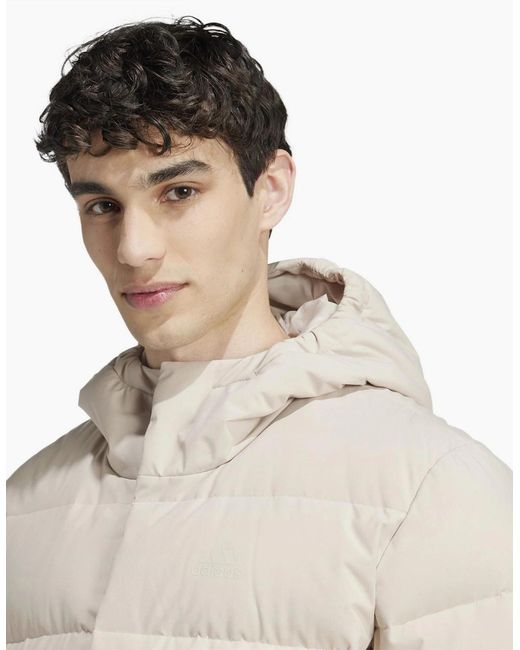 Adidas Natural Helionic Hooded Down Jacket for men