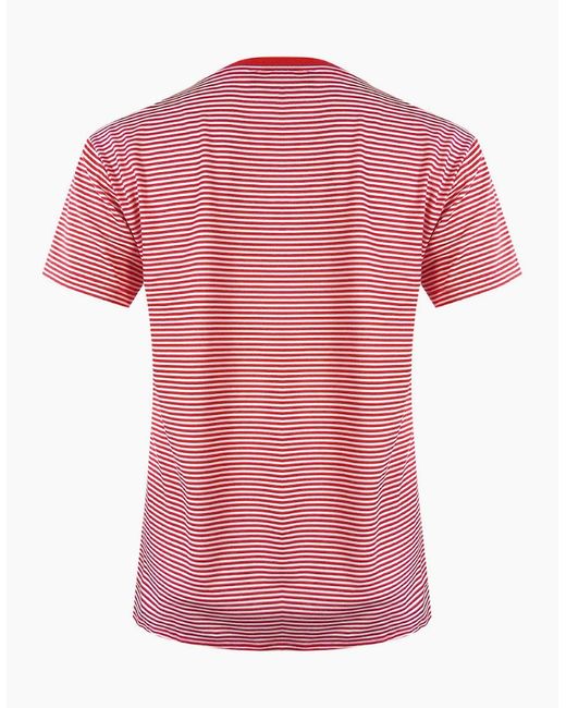 Love Moschino Pink Logo And Stripped T-Shirt