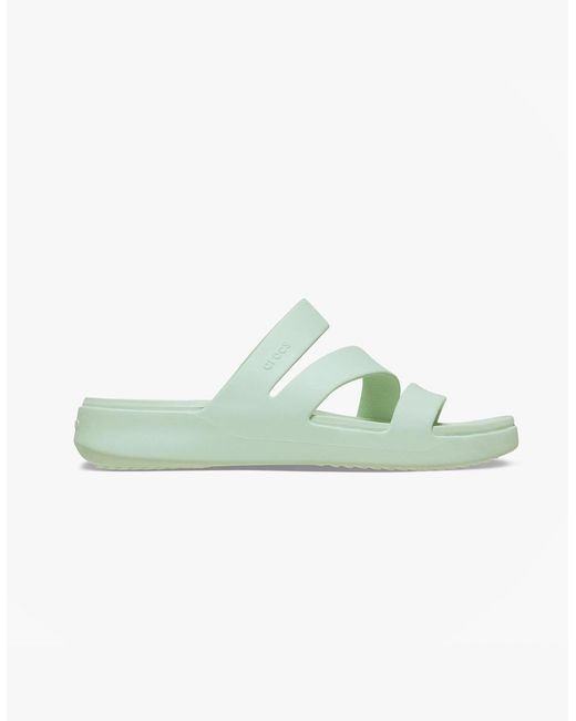 CROCSTM Green Getaway Strappy Sliders Mint Tint