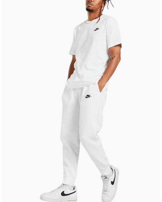 Nike White Ar4997 Club T Shirts Cotton for men